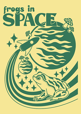 Frogs in Space Graphic Art