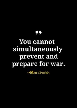 Einstein Quote: Prevent and Prepare