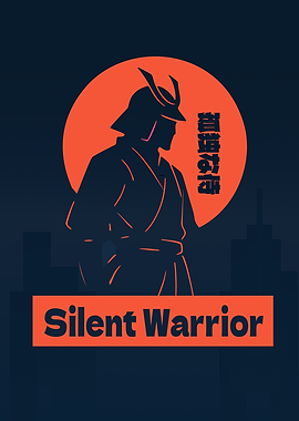 Silent Warrior - Samurai Silhouette With Red Sun