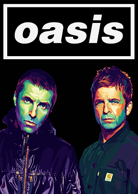 Oasis band portrait digital art