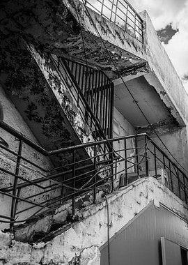 Black and White Building Staircase
