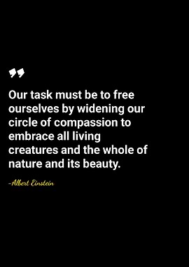 Einstein Quote: Compassion and Nature