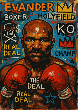 Evander Holyfield Boxer Painting