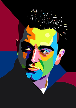 Colorful Portrait Pop Art Xavi Hernandez illustrator