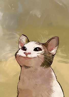 Smiling Cat Portrait