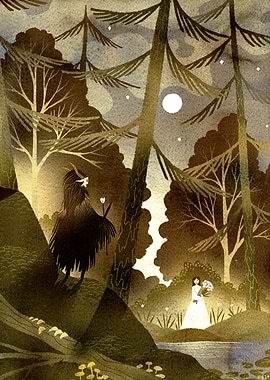 There is a pond in the forest...