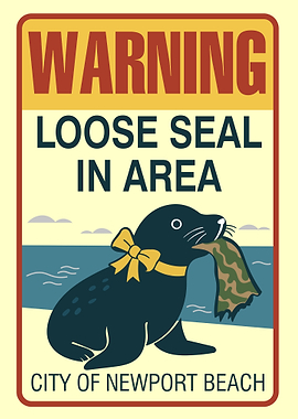 Warning: Loose Seal in Area - Newport Beach