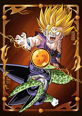 DBZ Battle Card: Super Saiyan Gohan vs Cell