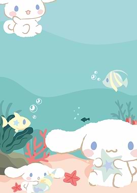 Cinnamoroll underwater scene