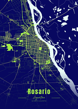 Rosario, Argentina City Map