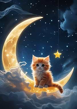 Kitten on the Moon