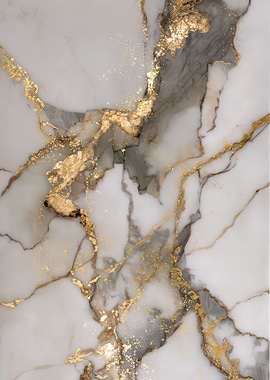 White and Gold Marble