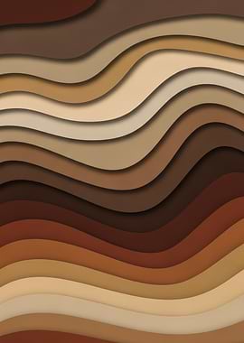 Abstract Brown Wavy Layers