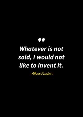 Einstein Quote: Invention and Sales