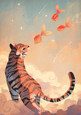 Tiger and Goldfish in the Sky