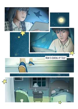 Children's Comic Strip: Nighttime Adventures under she sheets