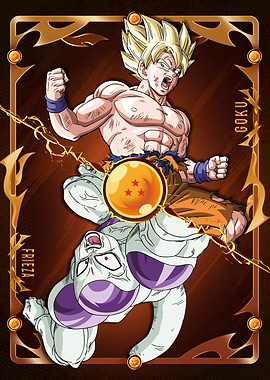 DBZ Battle Card: Super Saiyan Goku vs Frieza