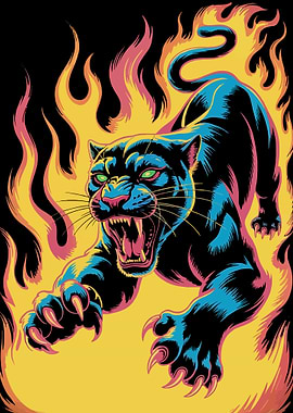 Panther in Flames