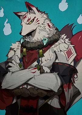 Anthropomorphic Fox Character Illustration