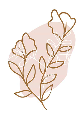 Minimalist Floral Line Art