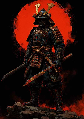 Samurai Warrior with Dual Swords