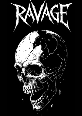Ravage Skull Illustration