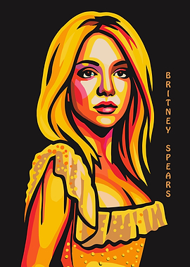 Britney Spears Pop Art Portrait