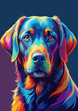 Colorful Dog Portrait