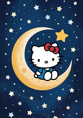 Hello Kitty on the Moon
