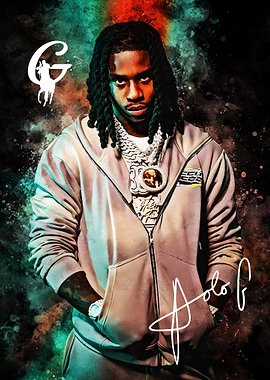 Polo G Portrait with Signature