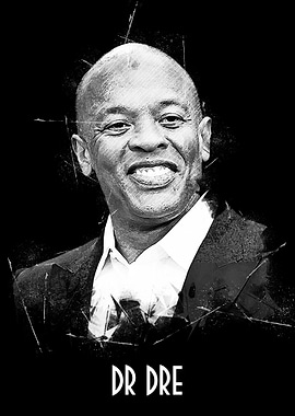 Dr. Dre Black and White Portrait