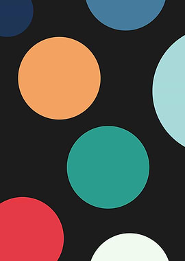 Colorful Circles on Dark Background
