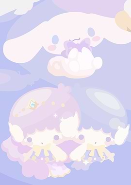 Pastel Sky with Cinnamoroll and Characters
