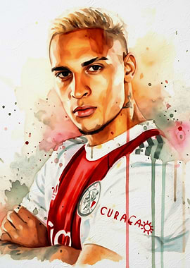 Antony Football Player Watercolor Portrait