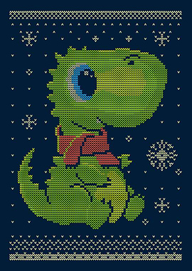 Dinosaur Knitted Pattern - Cute T-rex