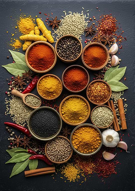 Assorted Spices and herbs