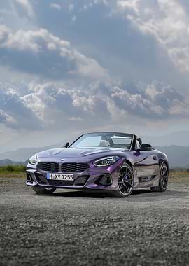 Purple BMW Z4 Convertible