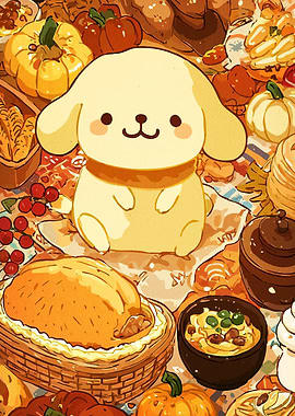 Pompompurin Thanksgiving Feast