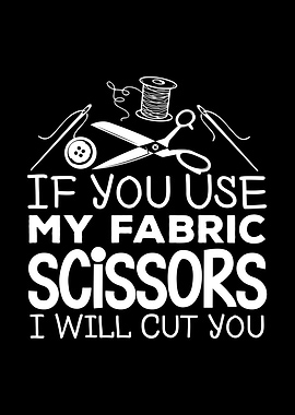 Fabric Scissors Warning