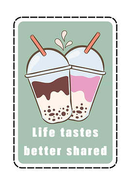 Bubble Tea Illustration with Quote