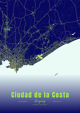 Ciudad de la Costa, Uruguay Map