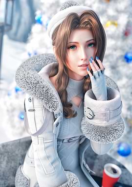 Aerith Gainsborough Winter Portrait