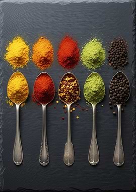 Spices on Spoons
