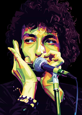 Bob Dylan Pop Art Portrait