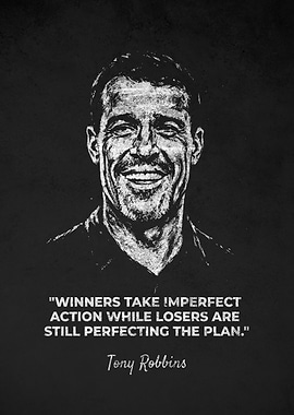 Tony Robbins Inspirational Take Action Quote