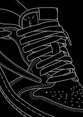 Sneaker Line Art