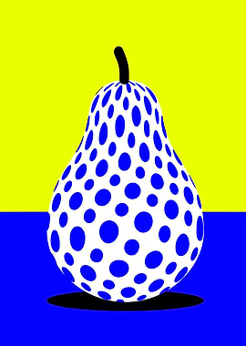 Polka Dot Pear on Color Block