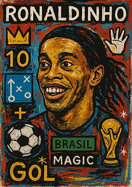 Ronaldinho Portrait Art