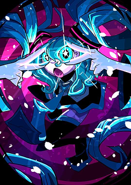 Anime Girl with Turquoise Hair