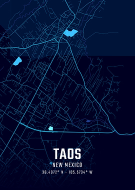 Taos Midnight City Map